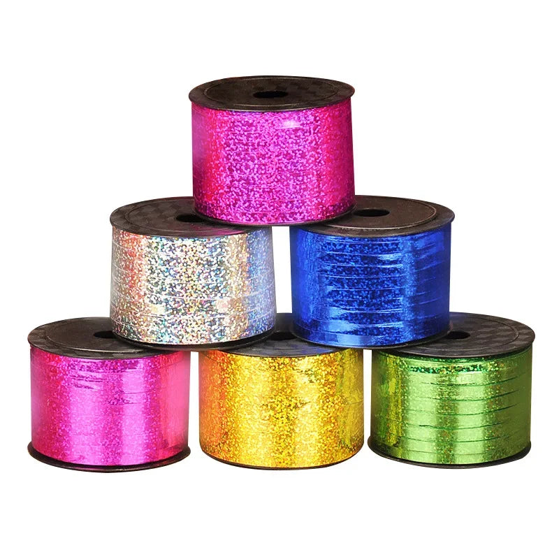 Balloons Ribbons Laser Ribbon Birthday Party Decorations Kids Wedding Decoration Foil Satin Ribbon Wedding Balloons Accessories