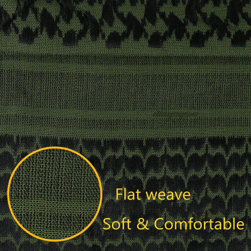 Outdoor Hiking Scarves Military Arab Tactical Desert Scarf Shemagh with Tassel for Men Women