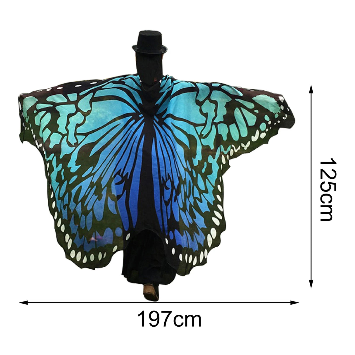 Mode Schmetterling Flügel Polyester Strand Handtuch Cape Schal Frauen Weihnachten Halloween Geschenk Sommer Gedruckt Handtuch Mode Dame Kleidung