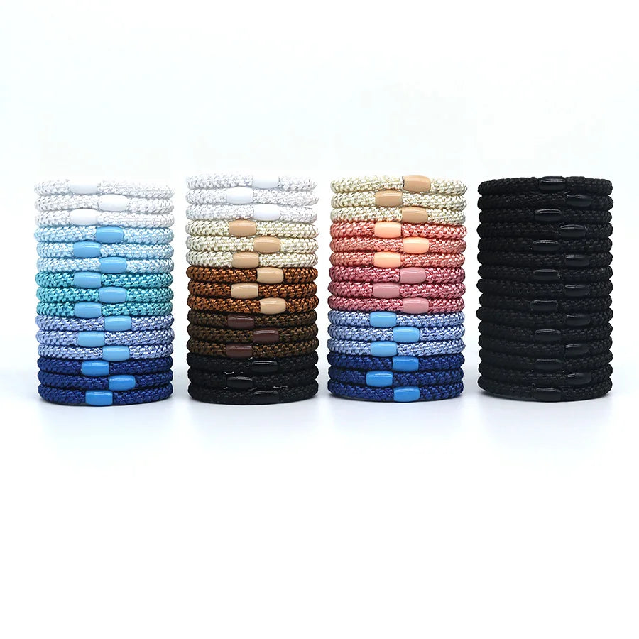 Hair Ties for Girls Women, 15 Pcs Elastics Hair Bands Ponytail Holders for Thick Hair, No Damage No Crease Hair Elastics
