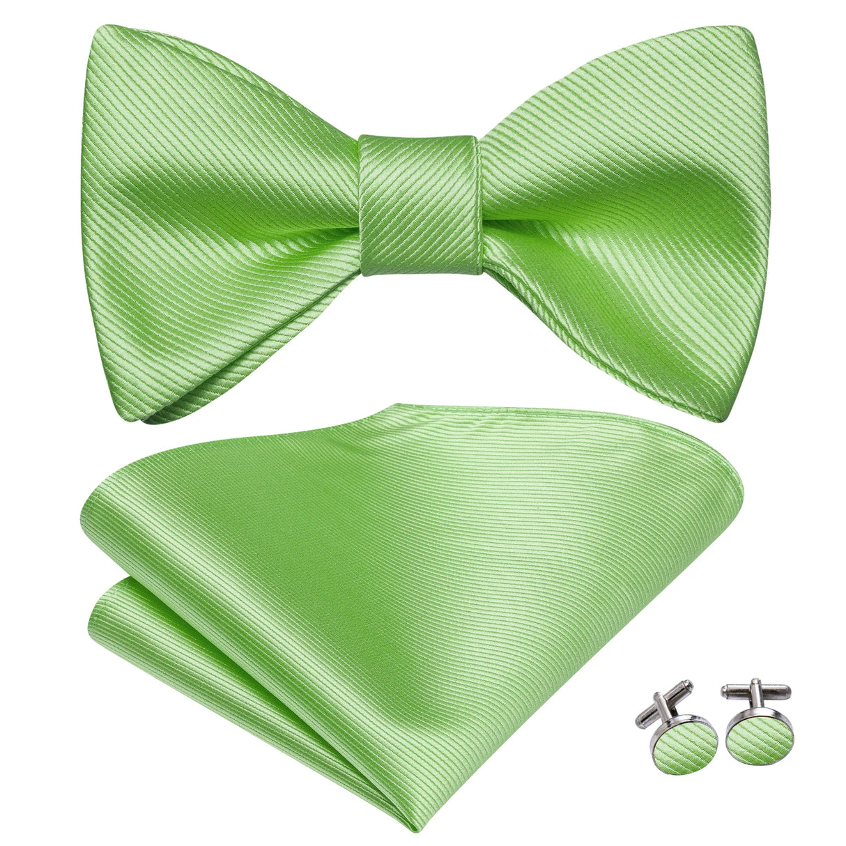 Dropshipping Jacquard Silk Mens Self Bow Tie Hanky Cufflinks Set Male Butterfly Knot Bowtie Wholesale for Male Wedding Business