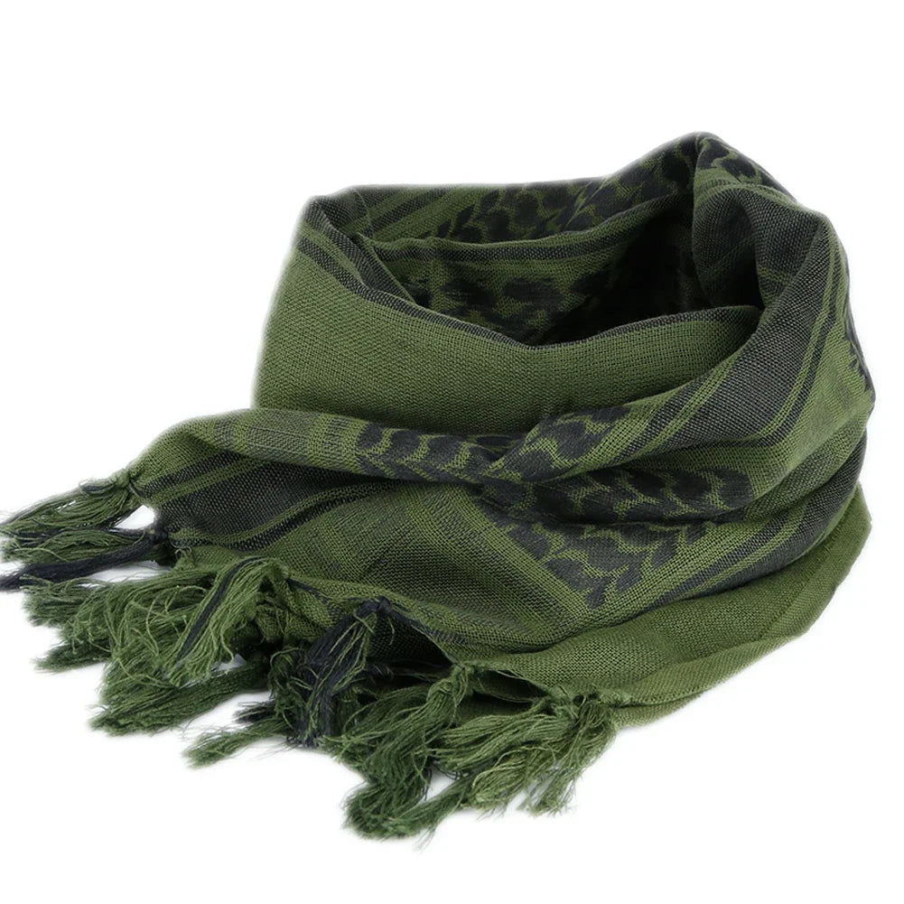 Outdoor Hiking Scarves Military Arab Tactical Desert Scarf Shemagh with Tassel for Men Women