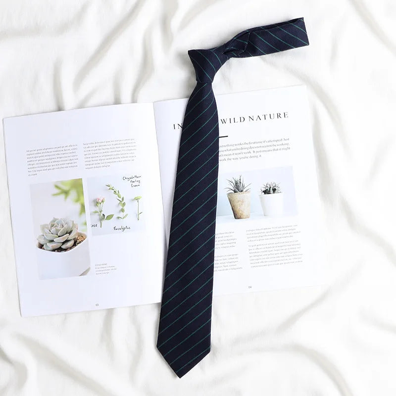 Korean style elegant Ties for men gifts Top clothes accessories Wedding Black Gray Striped JK Ladies Collar Slim Neck Bow tie