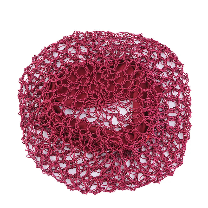 Women Stretchy Wide Band Crochet Hair Snood Mesh Net Wig Cap Head Cover Care Nightcap Pocket Wrap Dreadlock Headwear