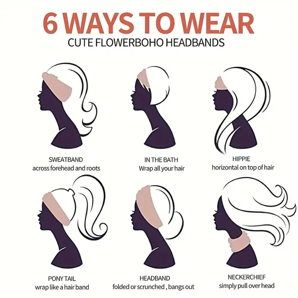 Fashion Yoga Hair Bands Headbands for Women Extra Large Turban Workout Headband Boho Twisted Thick Hair Accessories