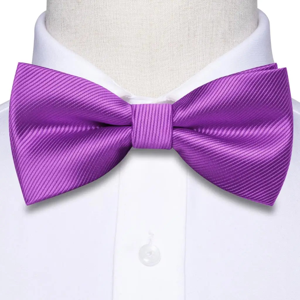 Hi-Tie Marque Soie Pré-noué Homme Nœud Papillon Mouchoir Boutons de Manchette Ensemble Nœud Papillon pour Homme Jacquard Solide Cachemire Floral Mariage Cadeau d'Affaires