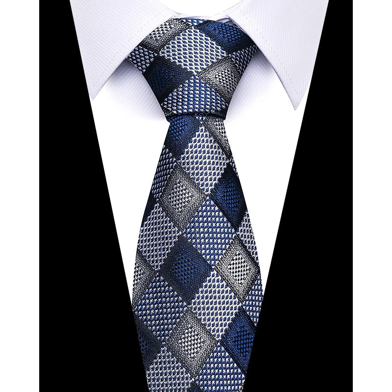 Cravate pour homme, nouveau design, vente en usine, offre spéciale, 7,5 cm, cravate, chemise à carreaux jaune, accessoires pour homme, anniversaire d'Abraham Lincoln