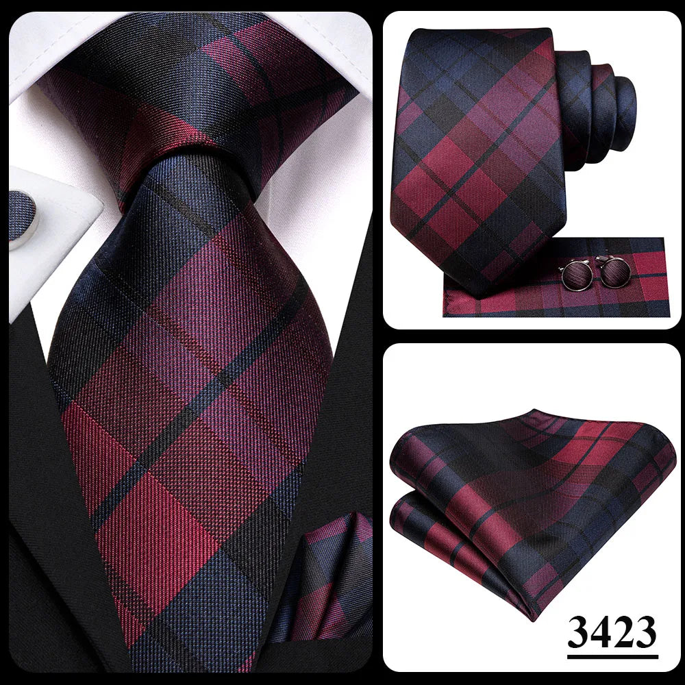 Hi-Tie Cravate de mariage en soie pour homme, motif cachemire, couleur unie, rose, corail, design tendance, qualité, mouchoir, bouton de manchette, fête d'affaires