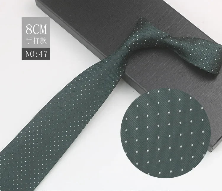 Cravate à fleurs en grille, tissée en gros, 8 cm, accessoires de mariage, bleu, homme, pois, cachemire, convient aux groupes, fêtes, bureau