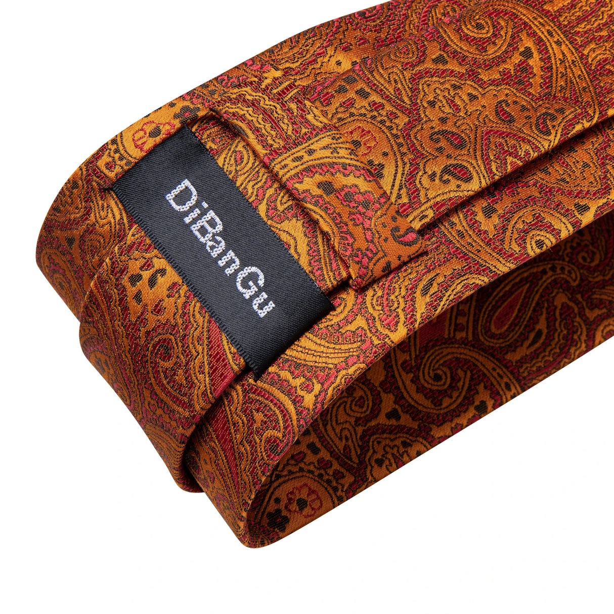 Cravate homme orange cachemire luxe soie polyester mariage bal 8 cm ensemble cravate pochette mouchoir boutons de manchette cadeau pour mari homme accessoire