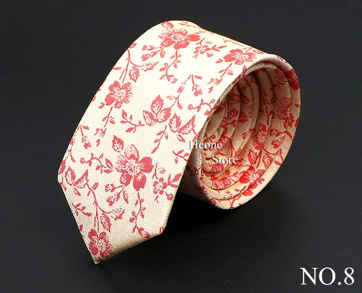 26 Styles Men's Jacquard Novelty Ties Skinny Floral Paisley Striped Necktie Business Narrow Suit Shirt Daily Wear Accessories
