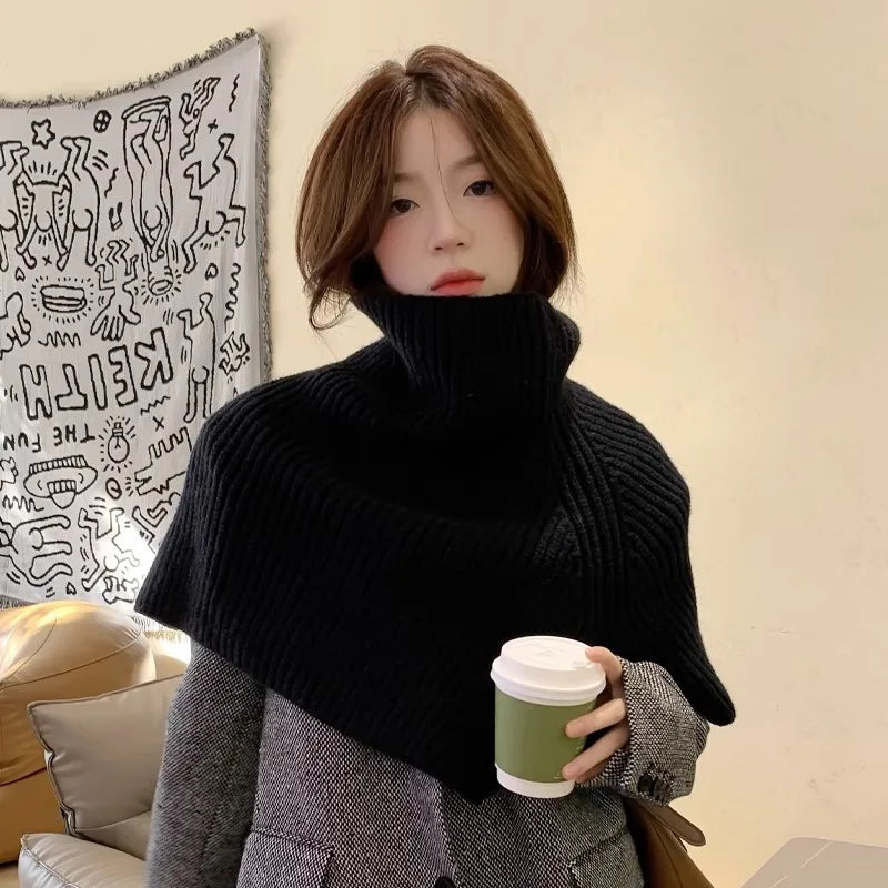 Écharpe femme automne hiver nouvelle mode vêtements d'extérieur foulard tête couleur unie cou couverture laine tricoté châle livraison gratuite