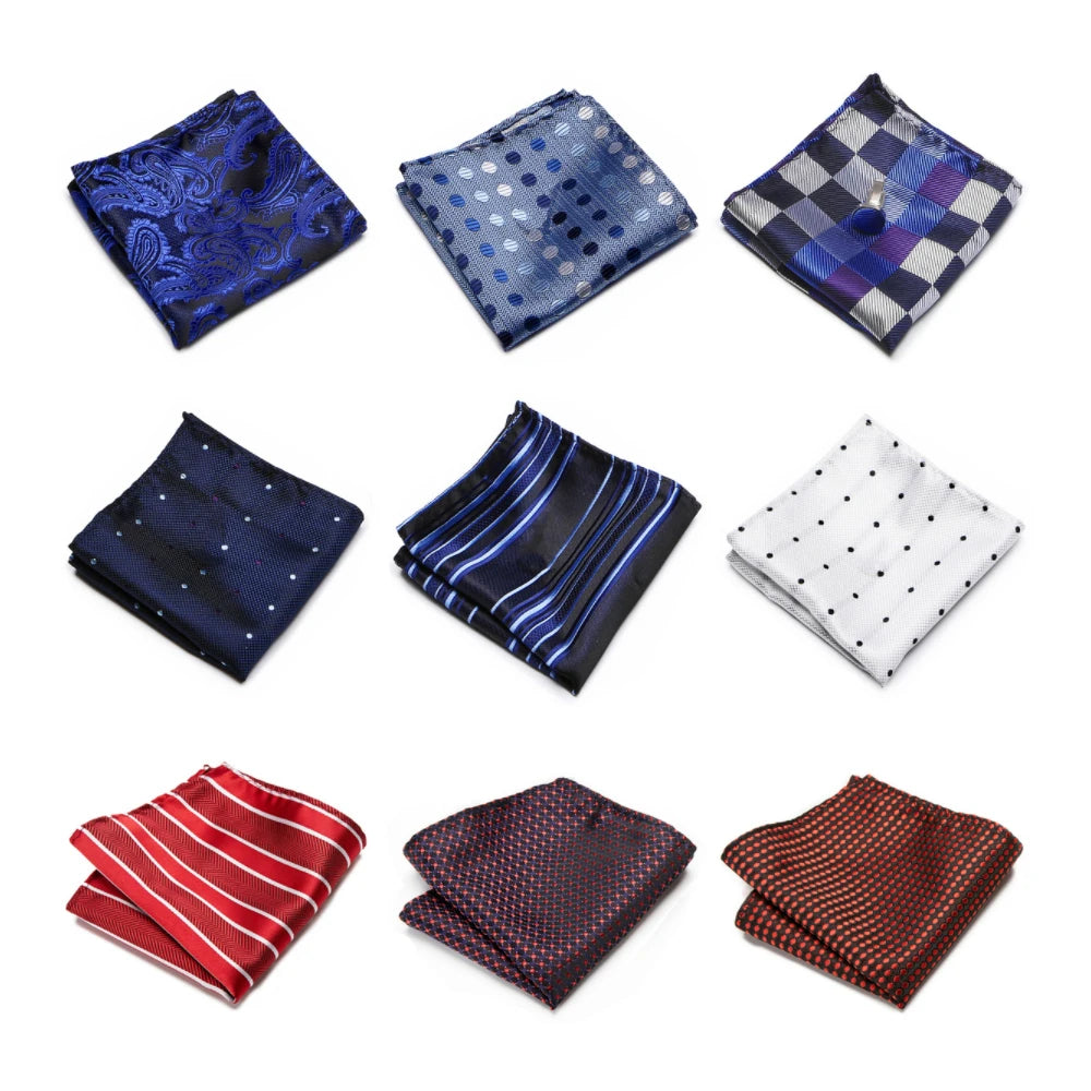 High Grade 2023 New Style Hot sale Silk Handkerchief Black Suit Accessories Solid Men Abraham Lincoln's birthday Pocket Square
