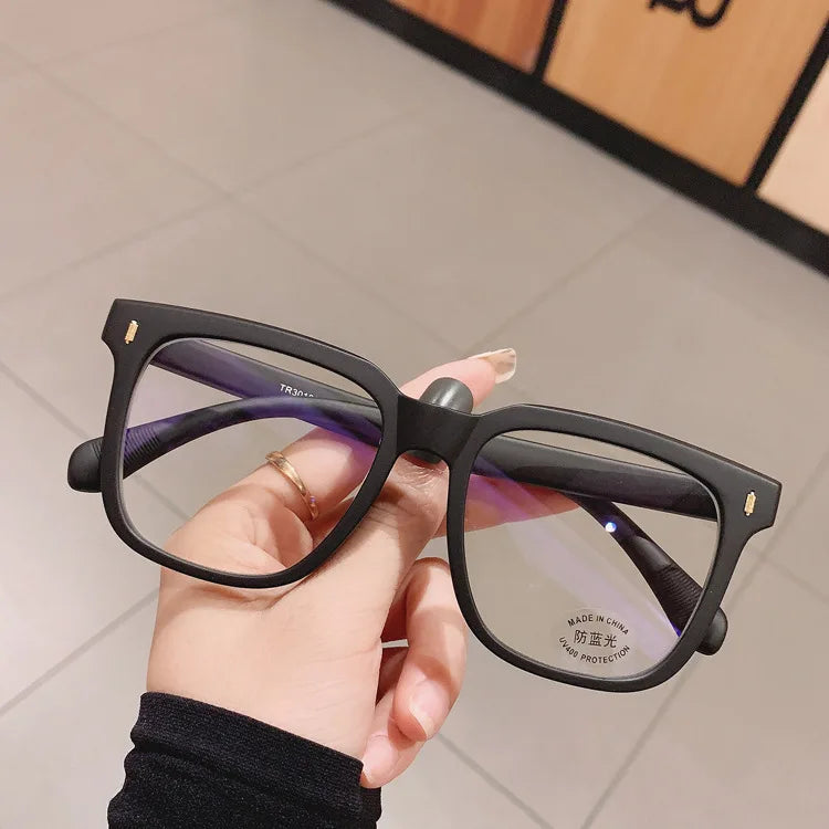New Clear Lens Near Sight Myopia Glasses Large Sqaure Minus Diopter Eyewear Fashion Ultralight Trendy Eyeglasses for Men Women