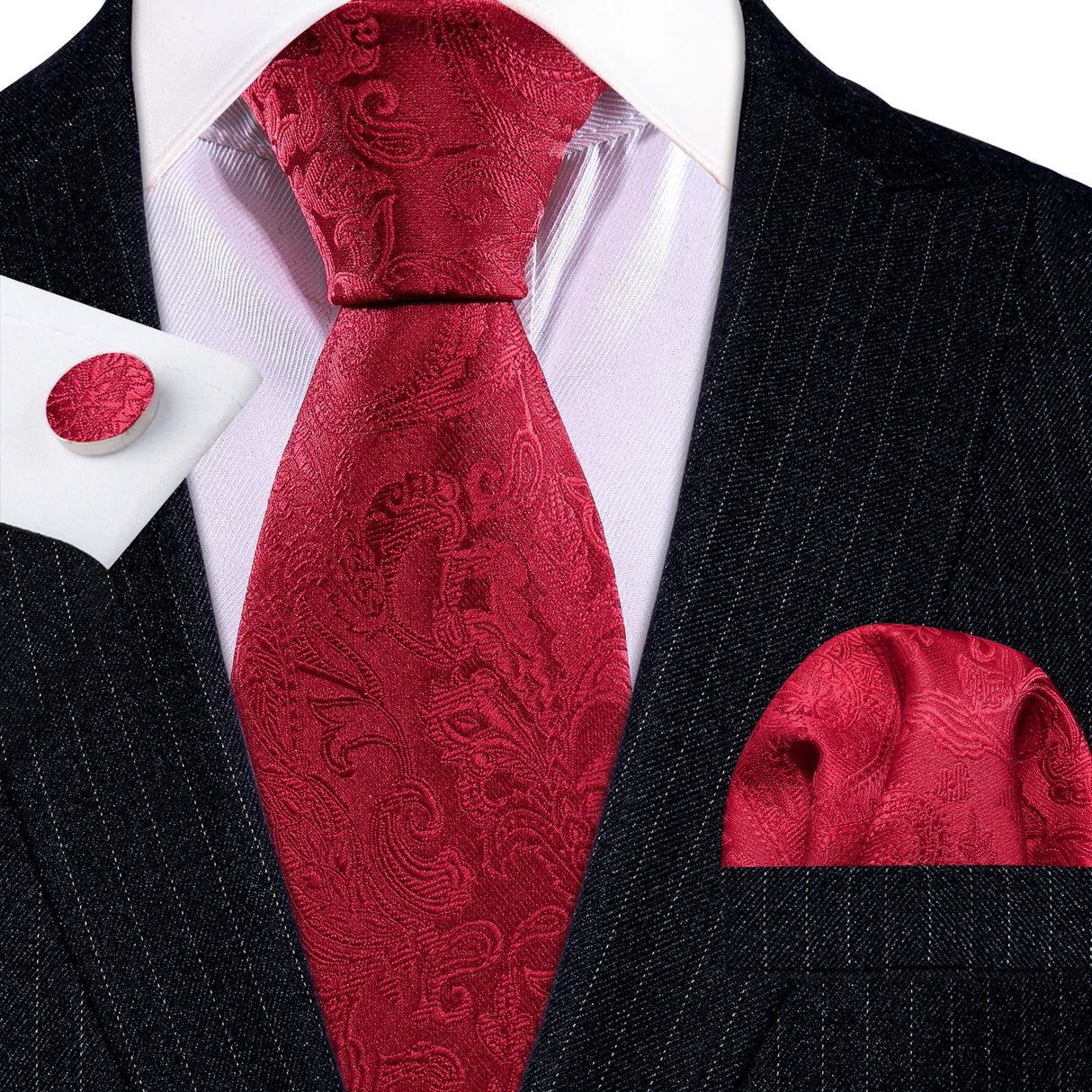 Ensemble élégant de cravates et boutons de manchette en soie à fleurs multiples pour homme, cravate jacquard à fleurs pour mariage, entreprise, fête, événement, Barry.Wang