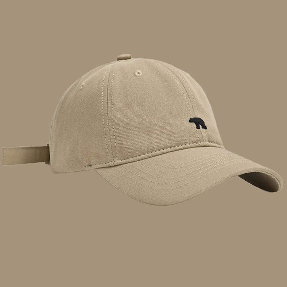 Casquette de baseball polyvalente quatre saisons avec motif ours polaire brodé, style hip-hop, pour hommes et femmes, protection solaire d'extérieur