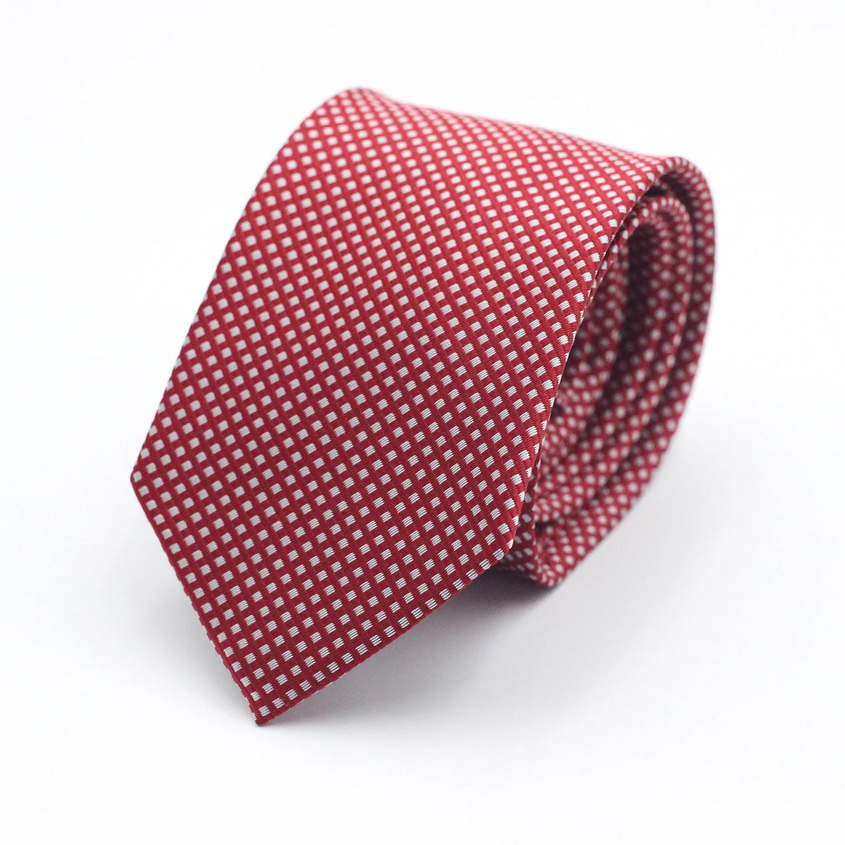 Cravate de luxe LYL 7 cm en jacquard à pois rouges pour affaires, accessoires occidentaux, cadeau pour invités de mariage, articles de cravate Bolus