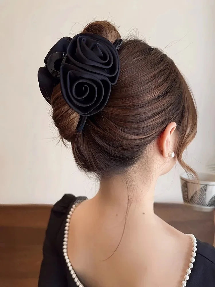 13cm Rose Shark Clip Large hair claw Elegant High-Grade Hair Accessories Pinzas Para El Cabello Заколка Для Волос