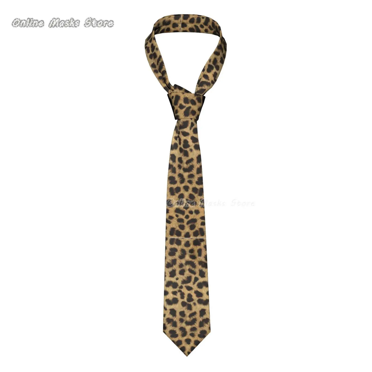 Cravates léopard pour hommes, soie et polyester, étroites, 8 cm, motif tigre, pour costumes, accessoires, fête de mariage, cosplay