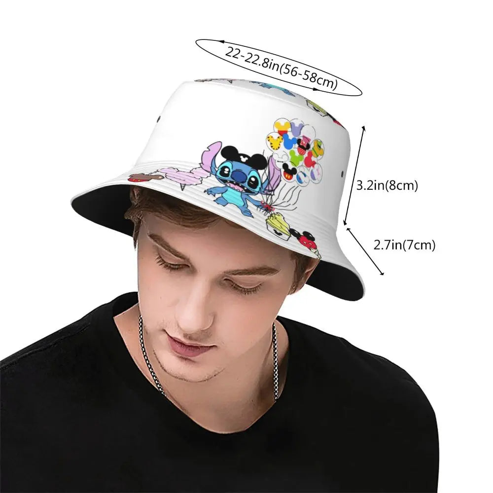 Bob unisexe Kawaii, accessoire de dessin animé amusant, chapeau bob pour la plage, couvre-chef léger