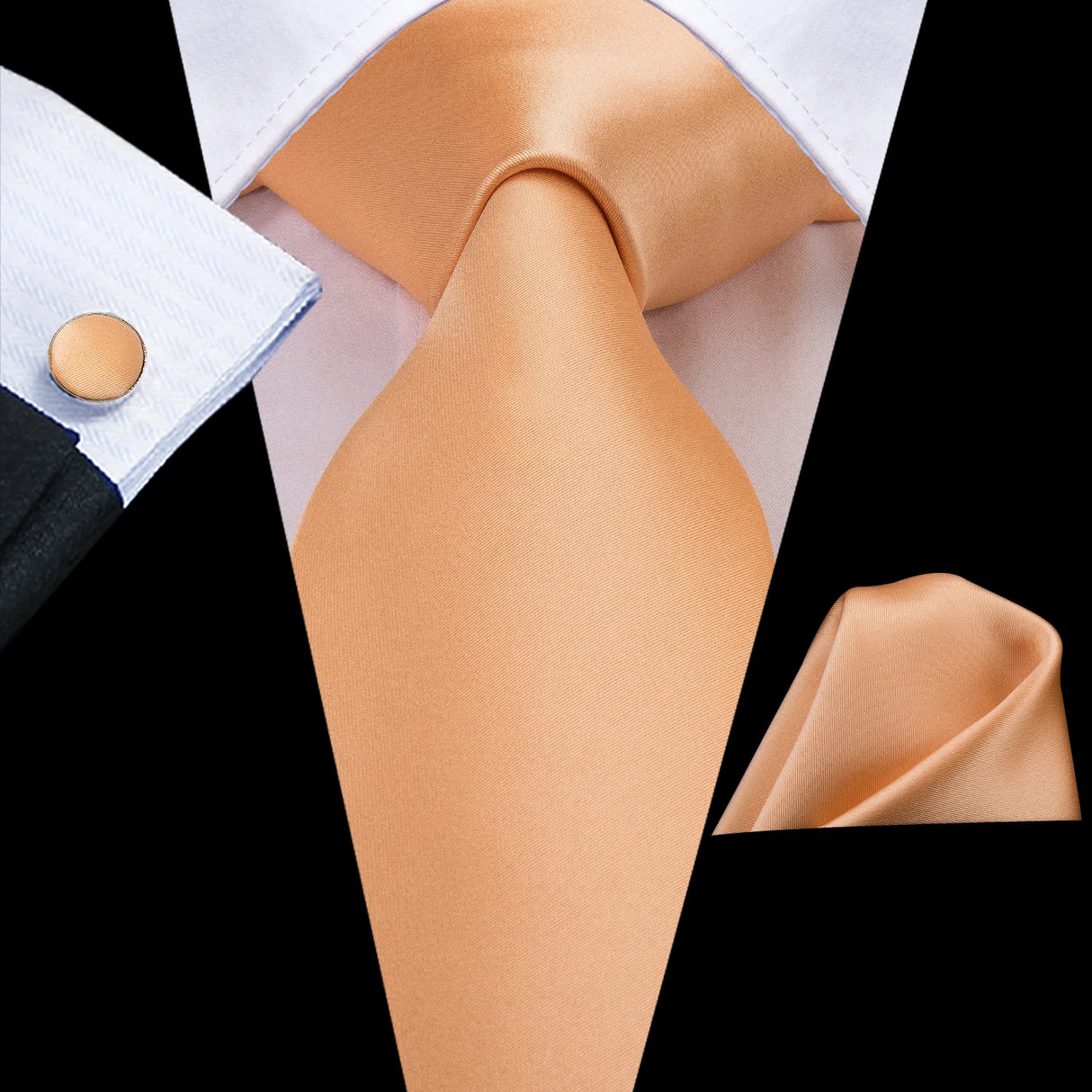 Cravate de mariage en soie unie bleu clair Hi-Tie pour homme, design tendance, boutons de manchette élégants, pour affaires, fête, livraison directe