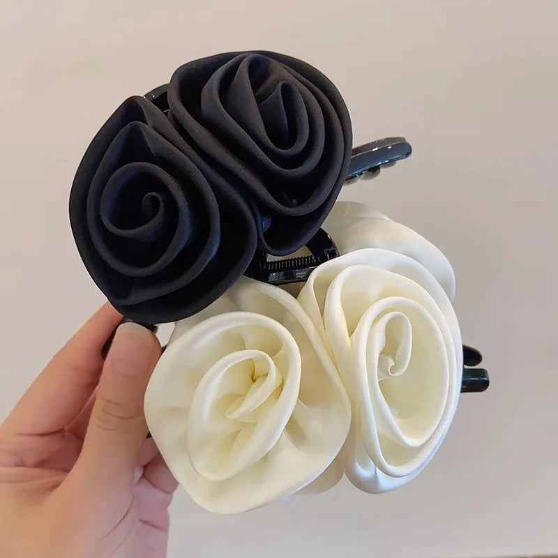 13cm Rose Shark Clip Large hair claw Elegant High-Grade Hair Accessories Pinzas Para El Cabello Заколка Для Волос