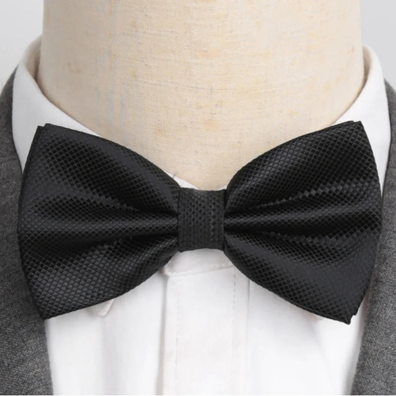 Men Bowtie Fashion Butterfly Party Wedding Bow Tie for Boys Girls Candy Solid Color Bowknot Accessories black Bowtie