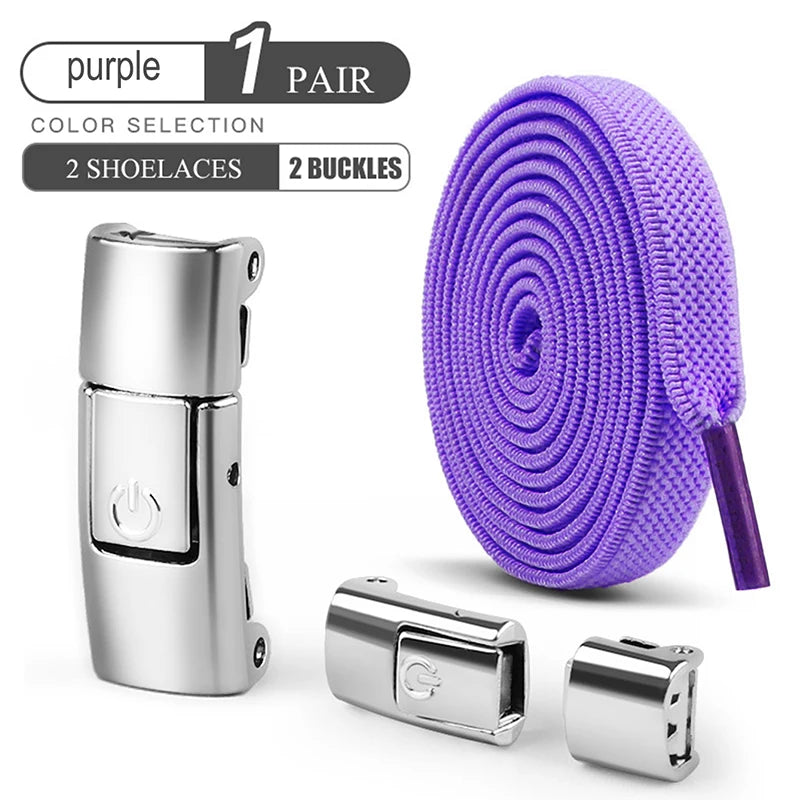 Lacets élastiques sans nœuds pour chaussures de sport, 8 mm, plats et larges, pour enfants et adultes