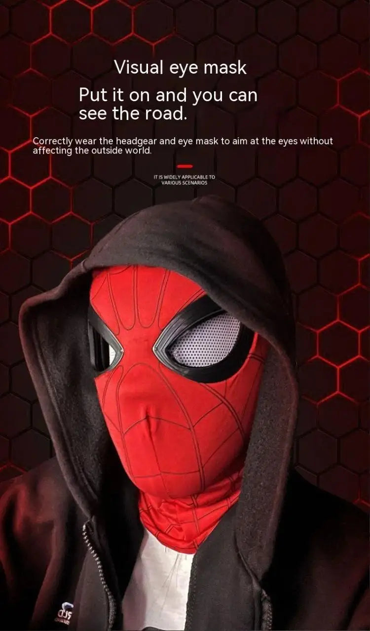 Spider Man Masks Can Blink Cosplay Helmet Moving Eyes Model Party Props Elastic Toys Adults Kids Halloween Christmas Gifts
