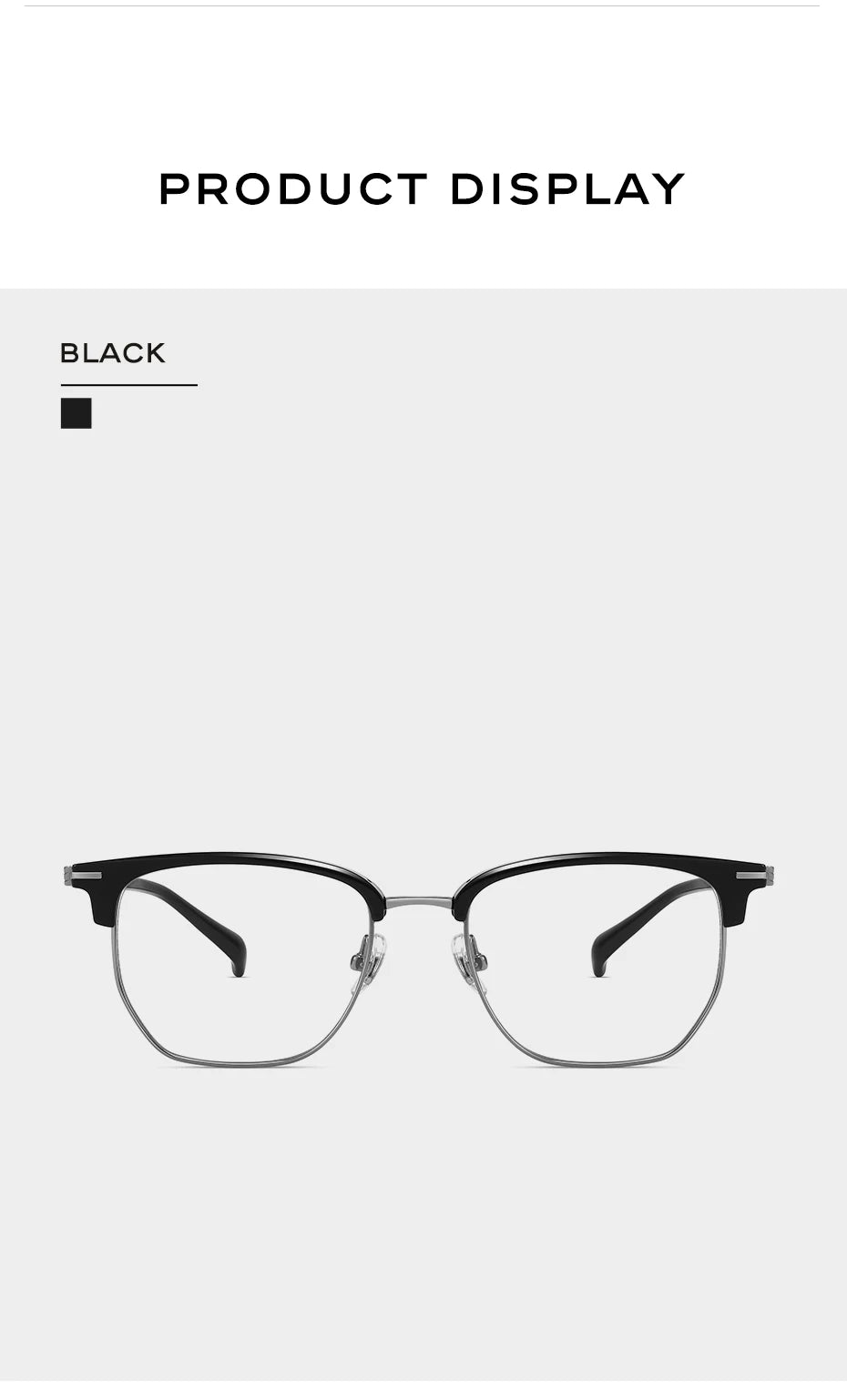 CAPONI Original Designer Men Glasses Frames Pure Titanium Business Eyewear Anti Blue Light Multifunctional Frame Glasses J23615