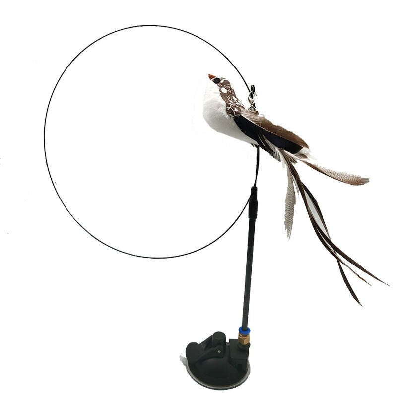 NONOR Simulationsvogel, interaktives Katzenspielzeug, lustiger Federvogel mit Glöckchen, Katzenstab zum Spielen mit Kätzchen, Teaser-Zauberstab, Spielzeug, Katzenbedarf