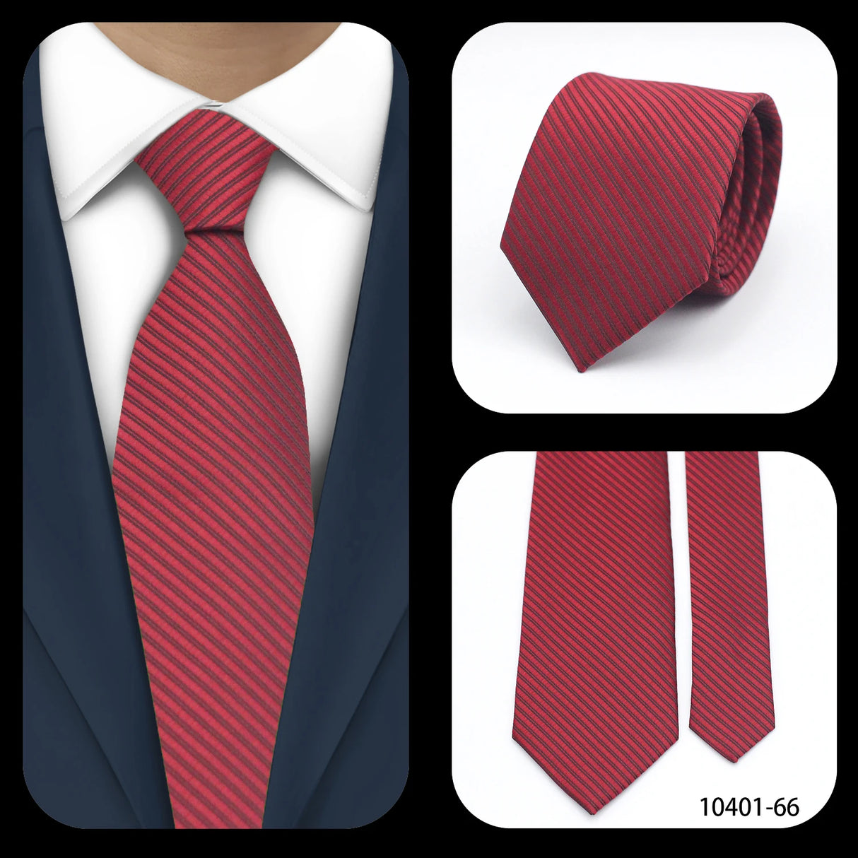 Cravate de luxe LYL 7 cm en jacquard à pois rouges pour affaires, accessoires occidentaux, cadeau pour invités de mariage, articles de cravate Bolus