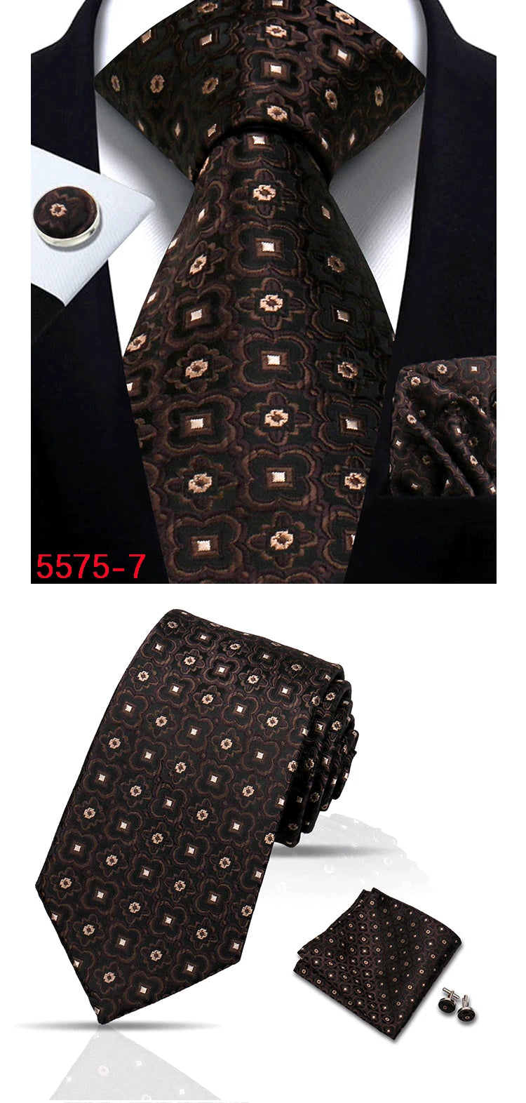Cravate homme Paisley Jacquard tissé 8 cm formelle affaires mariage cravate poche carré ensemble costume cravate haute qualité fait main Gravata