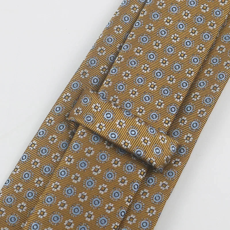 Cravate à fleurs en grille, tissée en gros, 8 cm, accessoires de mariage, bleu, homme, pois, cachemire, convient aux groupes, fêtes, bureau