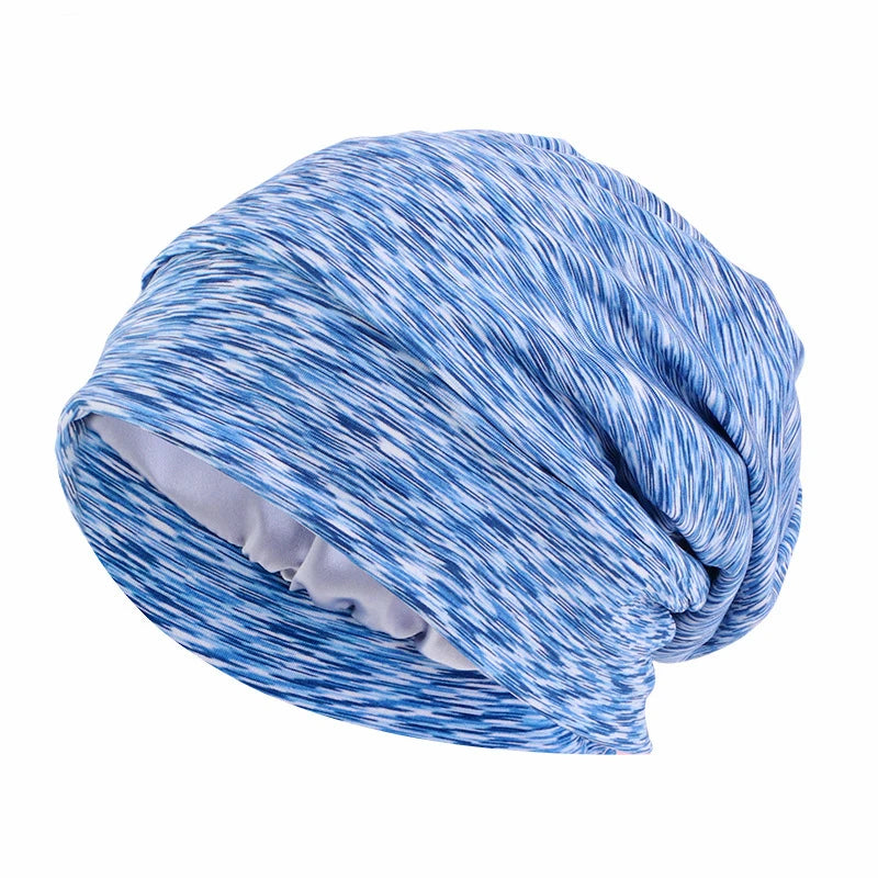 Bonnet de nuit unisexe doublé en satin pour femme et homme, bonnet de nuit ample pour soins capillaires, bonnet anti-chute, bonnet de nuit, couvre-chef