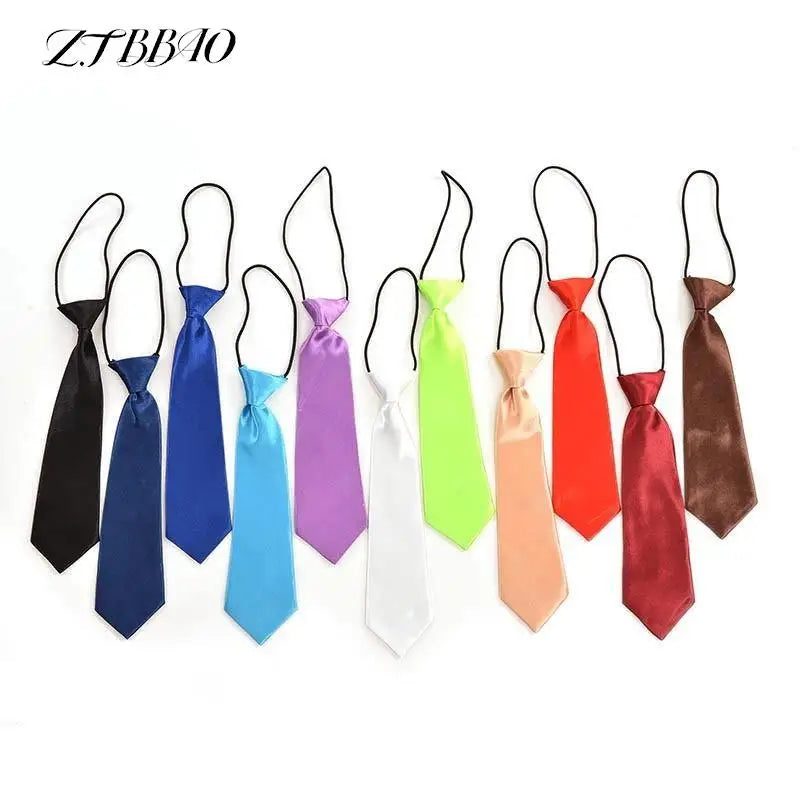 1 pièce, cravate classique tendance pour garçon, costume classique pour enfant, nœud papillon réglable, rouge, noir, blanc, pour enfant, 11 couleurs unies