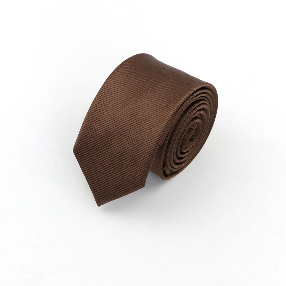 Cravate classique unie pour homme, cravate formelle à rayures, 6 cm, fine, pour mariage, slim, pour marié