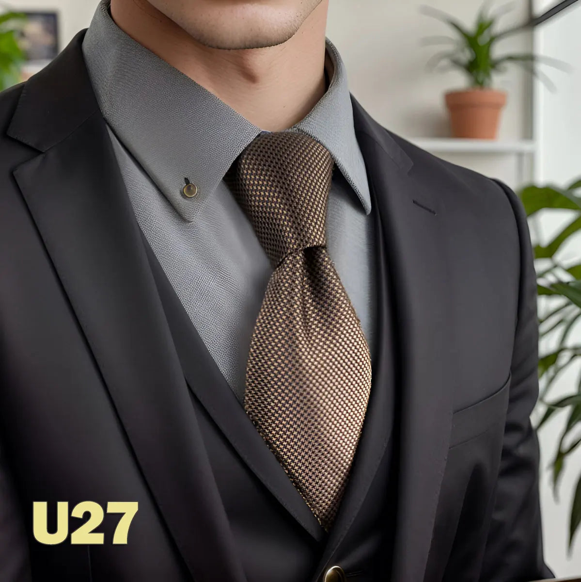 Cravates classiques jaunes et marron pour hommes, tenue de soirée, mariage, école, livraison directe