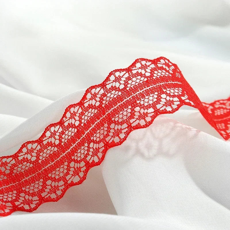 Lace Trim Ribbon 1.2 Inch Wide Vintage Pattern Roll Ribbons 50 Yards for Gift Wrapping Valentine's Day Floral DIY Crafts Sewing