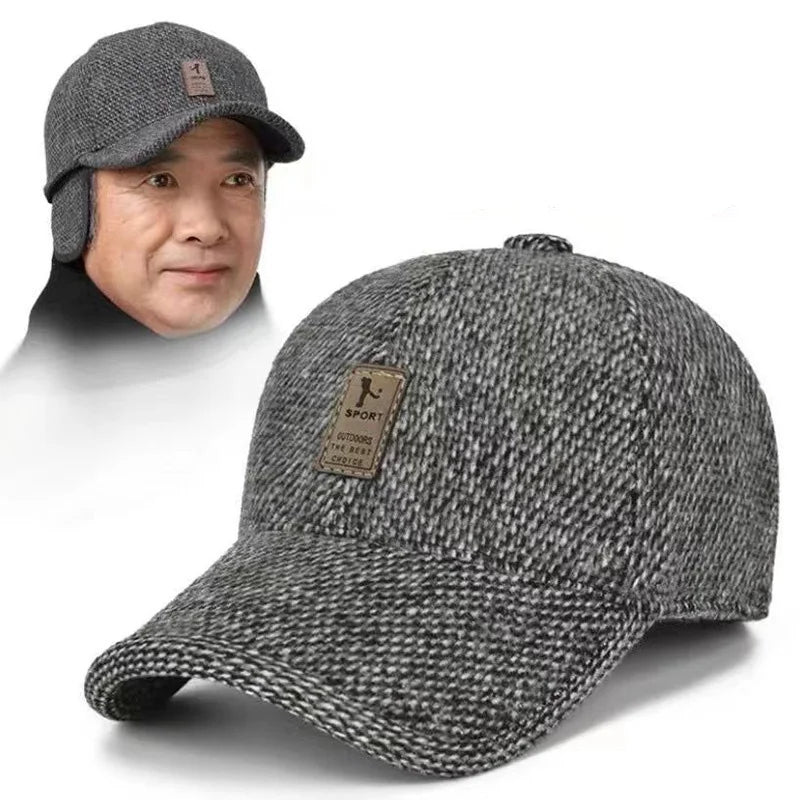 Chapeau en coton pour homme, chapeau d'automne et d'hiver, chapeau en tissu pour papa d'âge moyen, chapeau de baseball pour homme célibataire, chapeau de soleil