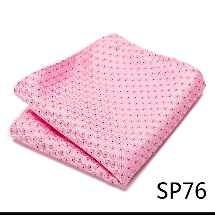 Pocket Square Handkerchief Nice Handmade Woven 100% Silk Hanky Pocket Square Printed hombre Pink Office Clothing accessories