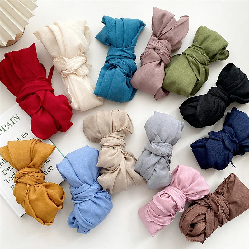 2022 Brand Scarf Women Cotton Hijabs Scarf Pashmina Ladies Shawls and wraps Beach Scarves Triangle Bandanas Foulard Women scarf