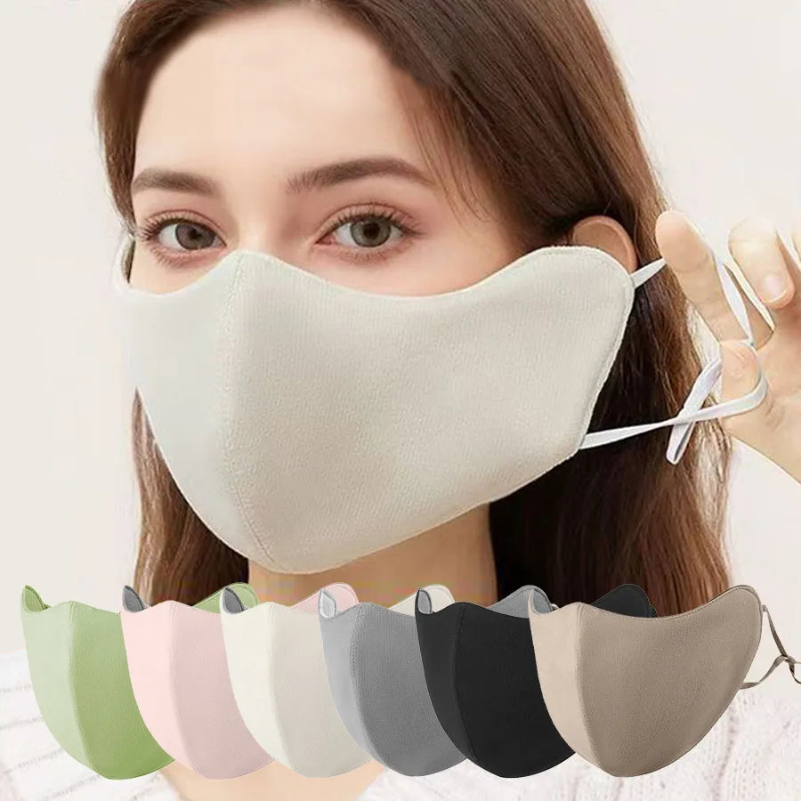 Masque facial tendance et respirant pour femme, de haute qualité, lavable, réutilisable, anti-poussière, coupe-vent, pour l'hiver