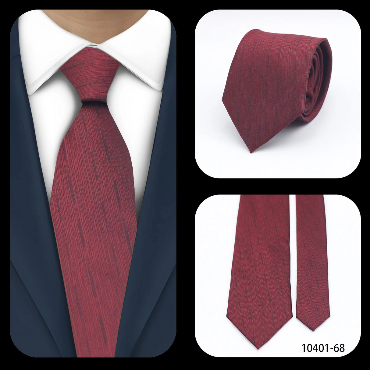 Cravate de luxe LYL 7 cm en jacquard à pois rouges pour affaires, accessoires occidentaux, cadeau pour invités de mariage, articles de cravate Bolus