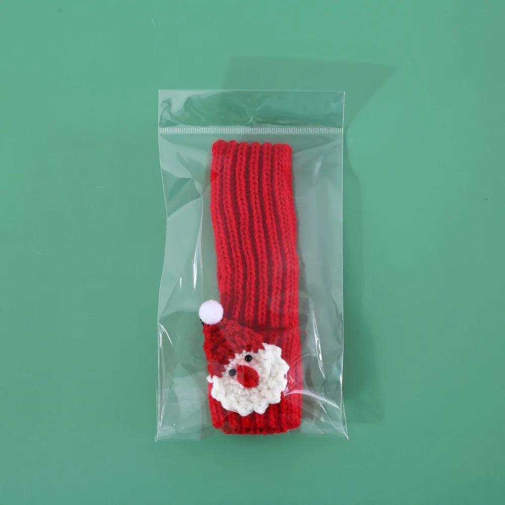 Écharpe en laine tricotée de couleur unie délicate pour animaux de compagnie, maison de neige, Père Noël, collier pour chat et chien, accessoires de décoration pour animaux de compagnie
