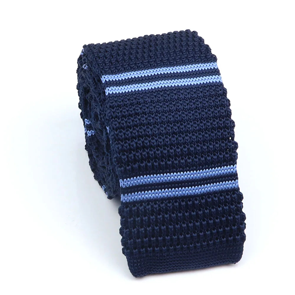 Cravate en tricot pour homme, tendance, fine, rayée, tissée, tricotée, colorée, chaude, design, idée cadeau