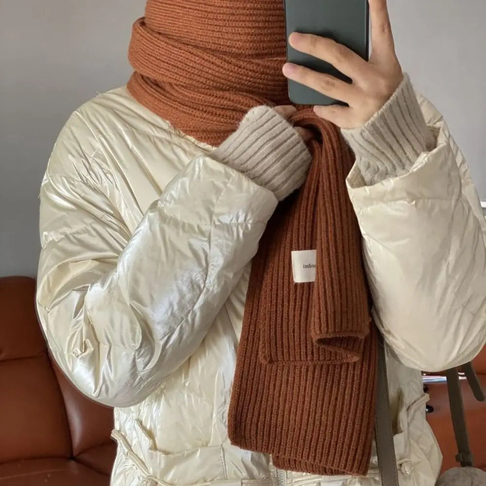 Knit Wool Scarf New Year Scarf Cashmere Shawl Winter Cashmere Scarves Korean Style Scarves Long Shawl Red Knitted Shawl Student
