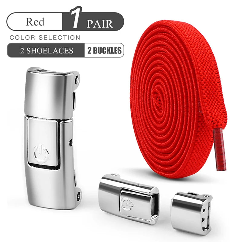 Lacets élastiques sans nœuds pour chaussures de sport, 8 mm, plats et larges, pour enfants et adultes