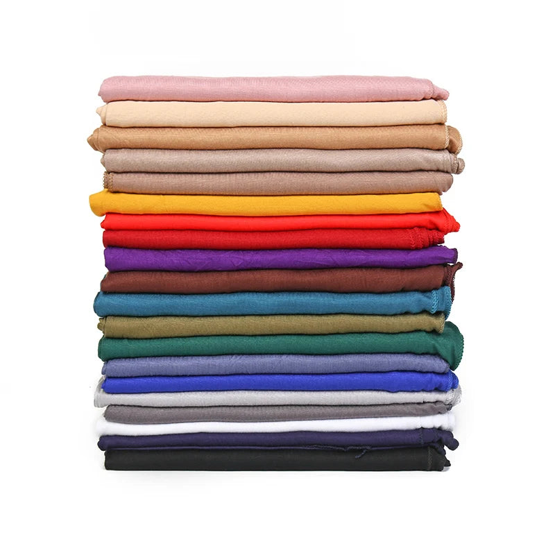Foulards en soie et coton pour femmes, de luxe, de haute qualité, couleur unie, longs, en pashmina, 2024