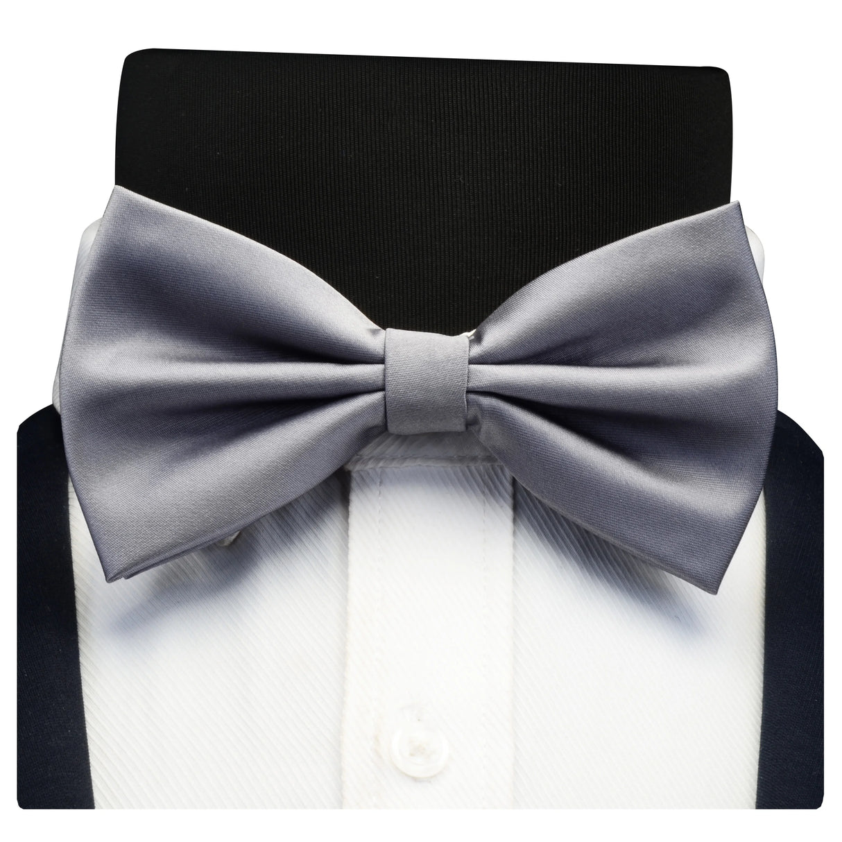 GUSLESON Nœud papillon pré-noué en soie solide pour homme Violet Noir Jaune Nœud papillon double pli Imperméable Mariage Affaires Nœud papillon